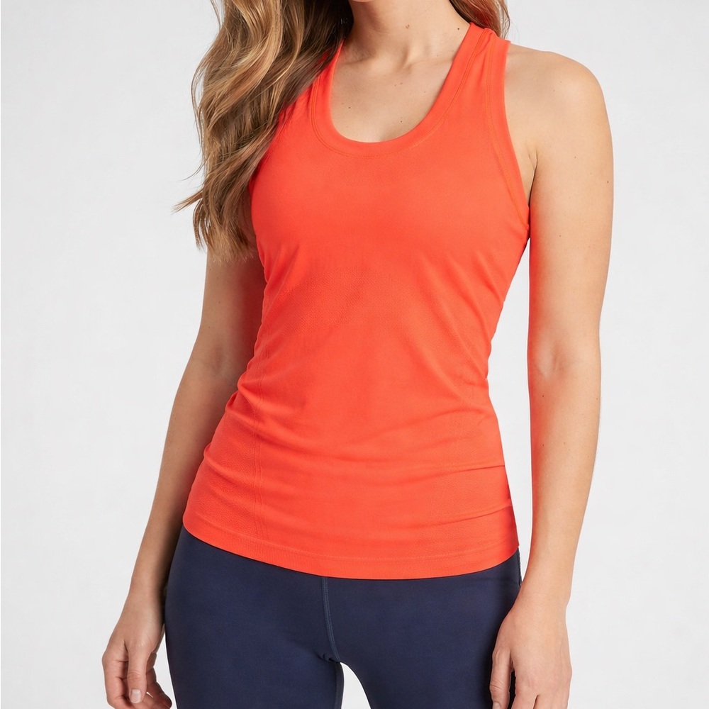 Athleta Tank Top Womens‎ Orange Speedlight Racerback Stretch. Small